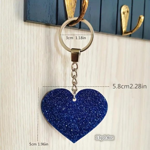 New Zodiac Universe Blue Heart  Libra Keychain - Picture 7 of 7